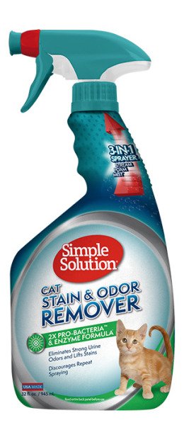 Спрей для видалення плям і нейтралізації запахів котів Simple Solution Cat Stain & Odor Remover, 945 мл