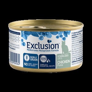Вологий корм для стерилізованих котів від 7 років Exclusion Mediterraneo Sterilized +7 Chicken, 85 г (паштет із куркою)
