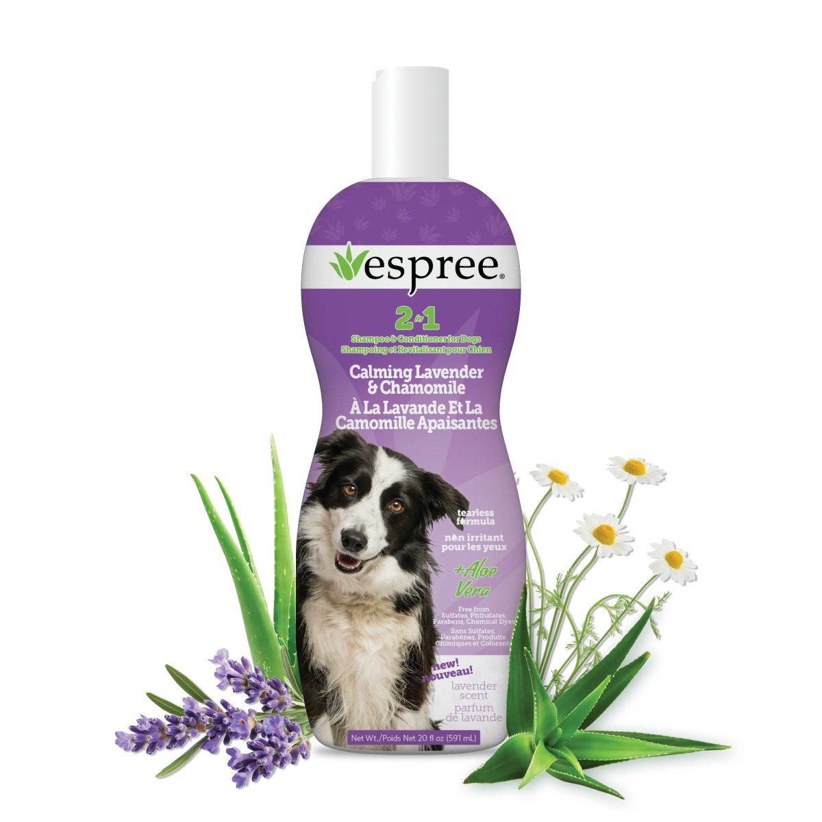 ESPREE Calming Lavender&Chamomile Dog Shampoo&Conditioner 2in1 591мл