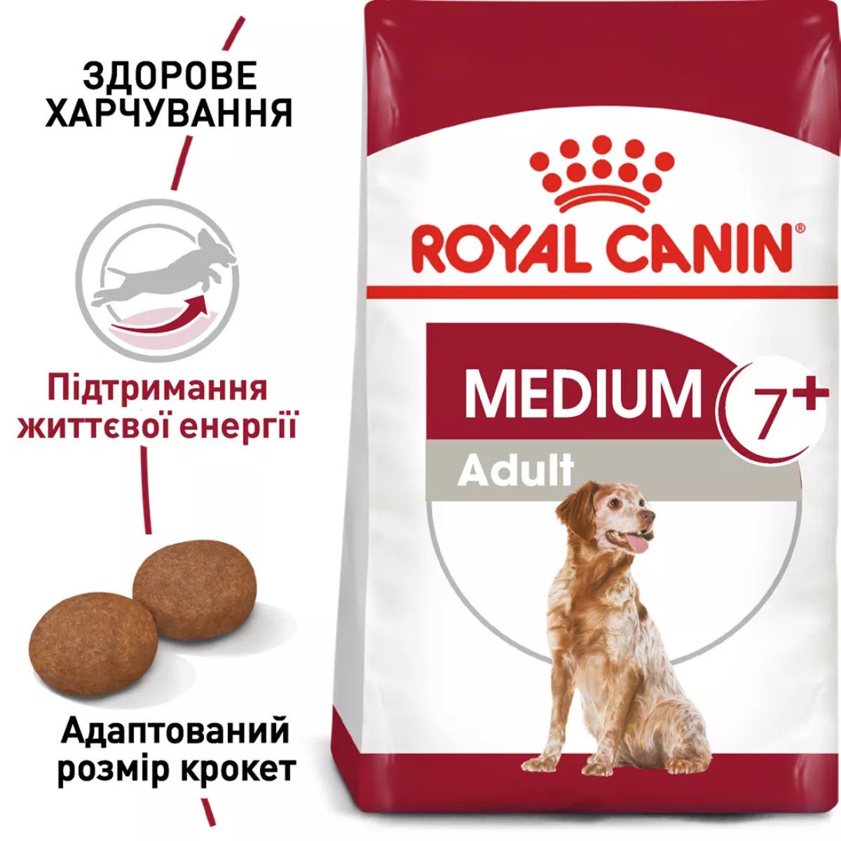 Сухий корм для собак середніх порід Royal Canin Medium Adult 7+, 4 кг