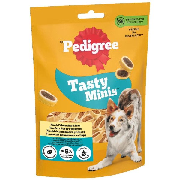 Pedigree Tasty Minis Ласощі для собак яловичина та сир 140 г