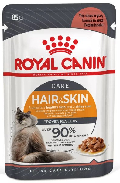 Вологий корм для котів Royal Canin HAIR & SKIN CARE в Соусі, 85 г