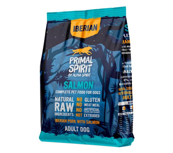 PRIMAL SPIRIT IBERIAN SALMON DOG FOOD/Повнораціонний корм д/собак Іберіан Салмон 1кг