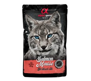 ALPHA SPIRIT POUCH SALMON M. STERILIZED CAT/ Вологий корм д/стериліз.котів Сальмон Мусс 85г