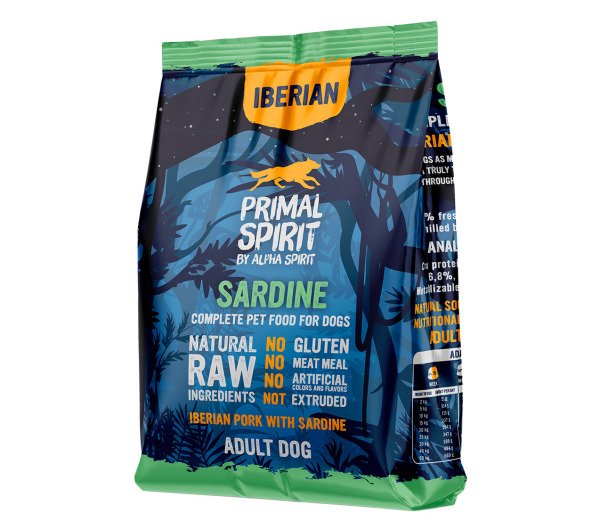 PRIMAL SPIRIT IBERIAN SARDINE DOG FOOD/Повнораціонний корм д/собак Іберіан Сардина 1 кг