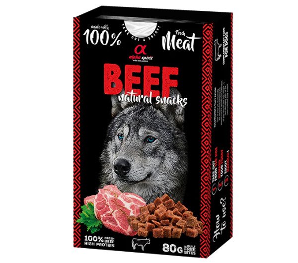 AS DOG NATURAL SNACK BEEF/Н/в ласощі д/собак Натурал Снек виз Біф 80 г