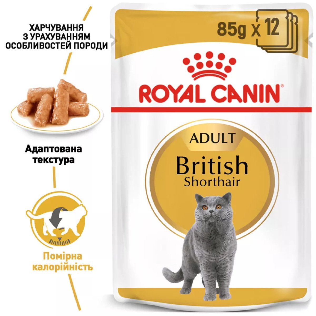 Вологий корм для котів Royal Canin British Shorthair Adult, 85 г
