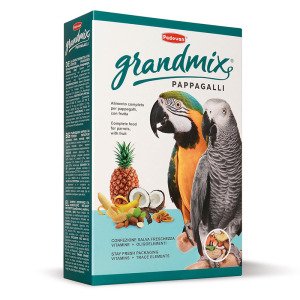 Комплексний сухий корм із фруктами та горіхами для великих папуг Padovan GrandMix Pappagalli, 600 г