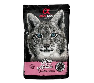 ALPHA SPIRIT POUCH HAM MOUSSE/Вологий корм д/котів Хем Мусс 85г