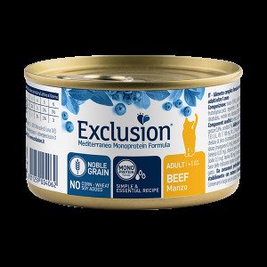 Вологий корм для дорослих котів Exclusion Mediterraneo Adult Cat Beef, 85 г (паштет із яловичиною)