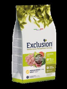 Сухий корм для собак середніх порід Exclusion Adult Chicken Medium Breed, 3 кг