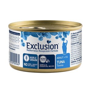 Вологий корм для дорослих котів Exclusion Mediterraneo Adult Cat Tuna, 85 г (паштет із тунцем)