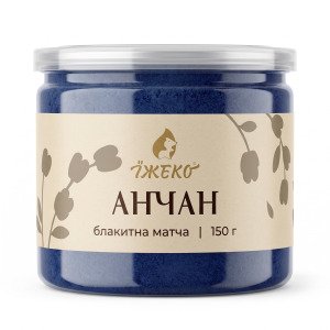 Анчан - порошок квітів (Блакитна матча) Їжеко, 150 г (пластикова банка)