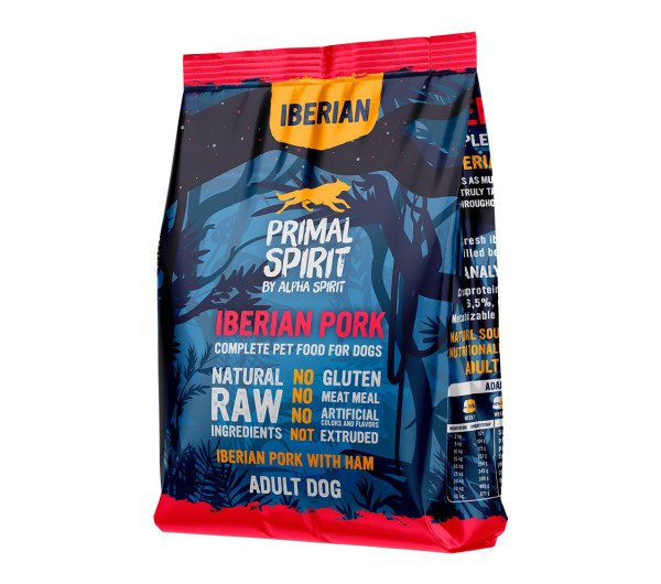 PRIMAL SPIRIT IBERIAN HAM DOG FOOD/Повнораціонний корм д/собак Іберіан Хем 1 кг