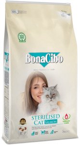 BonaCibo Adult Cat Sterilised Salmon 5 kg