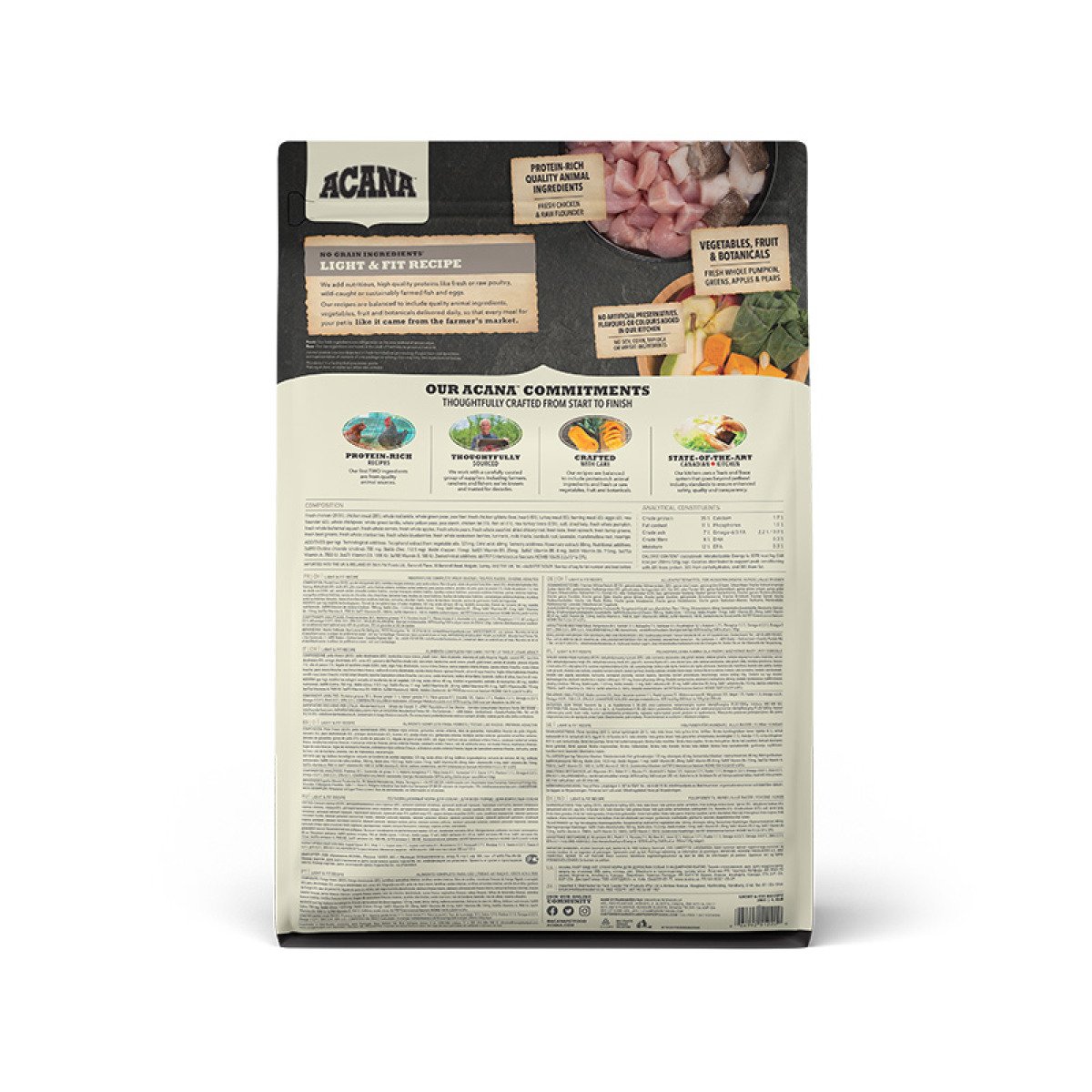 Сухий беззерновий корм для дорослих собак ACANA Light & Fit Recipe, 2 кг