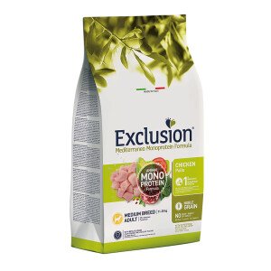 Сухий корм для собак середніх порід Exclusion Adult Chicken Medium Breed, 12 кг