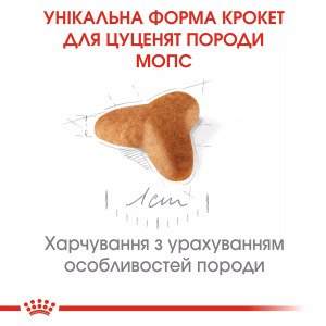 Сухий корм для цуценят мініатюрних порід Royal Canin Pug Puppy, 1.5 кг