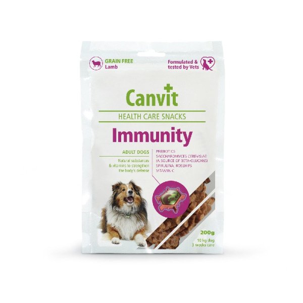 Напіввологі функціональні ласощі для собак Canvit Snack Immunity, 200 г