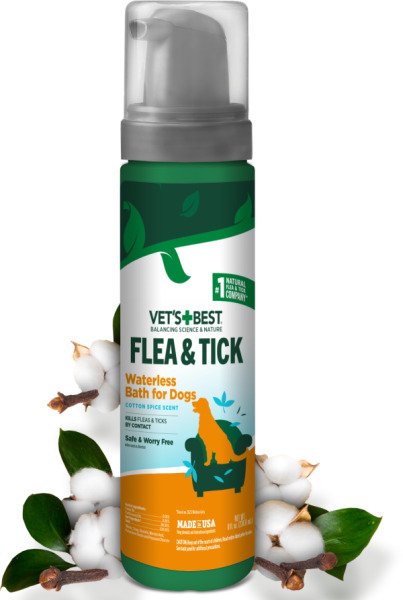 VET`S BEST Flea&Tick Waterless Dog Bath Cottonspice 236 мл