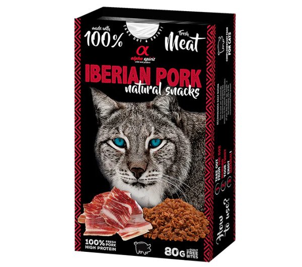 AS CAT NATURAL SNACK IBERIAN PORK/Н/в ласощі д/котів Натурал Снек виз Іберіан Порк 80 г