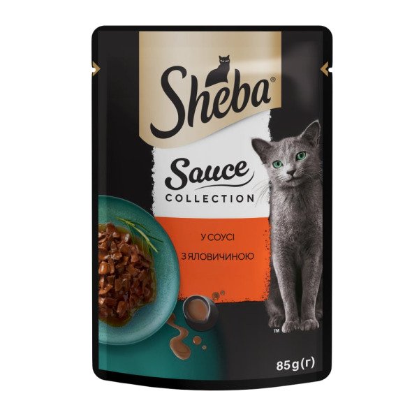 Sheba з яловичиною Соус-меню Вологий корм для дорослих котів пауч 85 г
