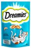 DREAMIES Ласощі Для Котів Хрусткі Подушечки Наповнені Паштетом З Лососем 60 Г