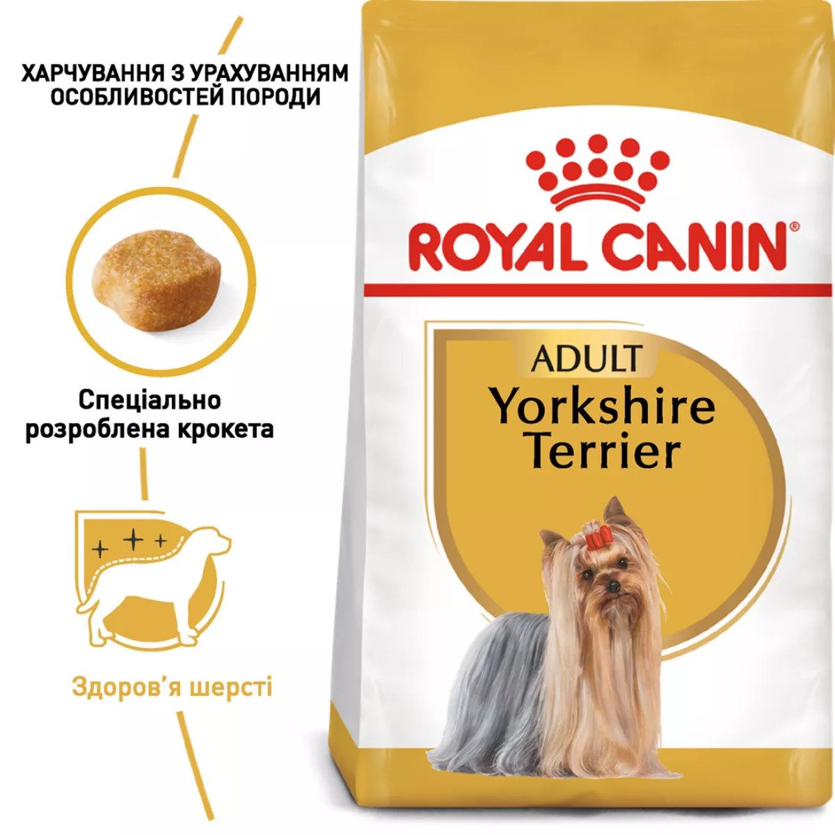 Сухий корм для йоркширських тер'єрів Royal Canin Yorkshire Terrier Adult, 7.5 кг