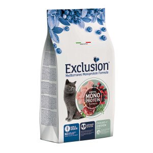 Сухий корм для стерилізованих котів від 7 років Exclusion Mediterraneo Sterilized +7 Chicken, 300 г (з куркою)