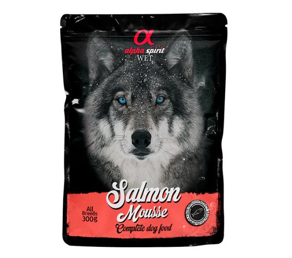 ALPHA SPIRIT POUCH SALMON MOUSSE/Вологий корм д/собак Сальмон Мусс 300г