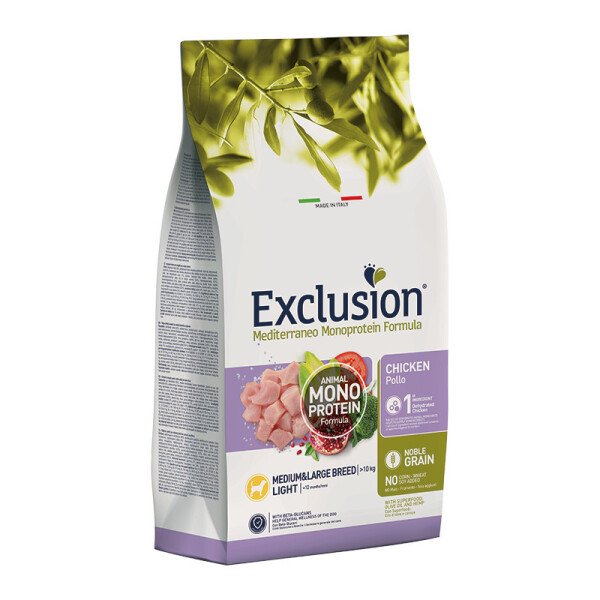 Сухий корм для собак великих порід Exclusion Light Chicken Medium&Large Breed, 3 кг