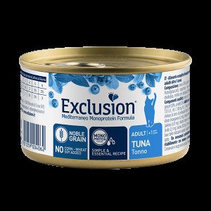 Вологий корм для дорослих котів Exclusion Mediterraneo Adult Cat Tuna, 85 г (паштет із тунцем)