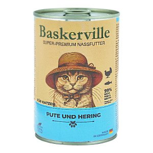 Baskerville Індичка та оселедець — вологий корм для котів, 400 г