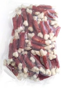 Ласощі для собак Dankers «Woof Calcium Bones» (Кальцієві кісточки з качиним м'ясом, 500 г) 