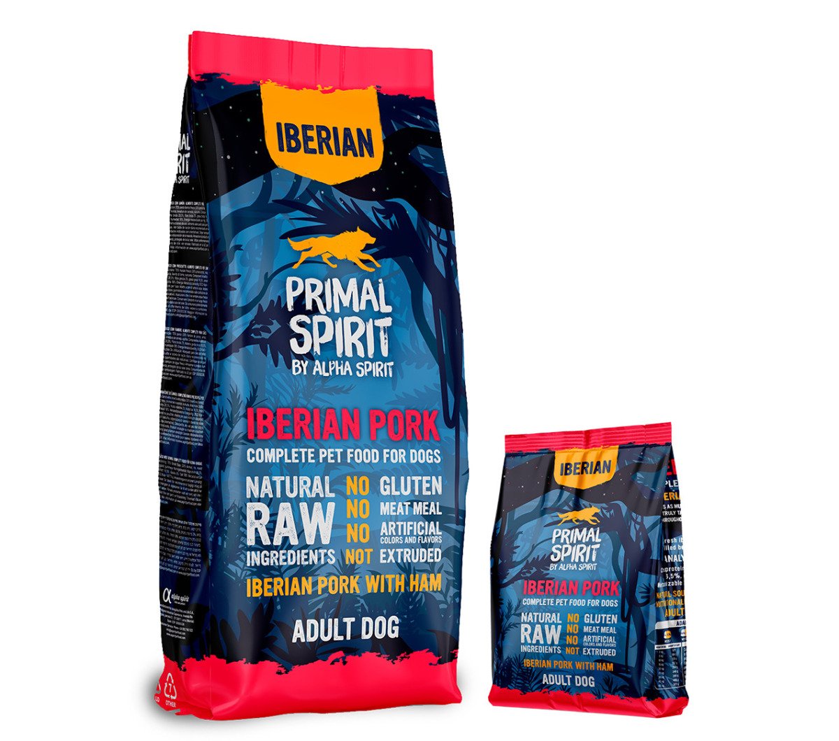 PRIMAL SPIRIT IBERIAN HAM DOG FOOD/Повнораціонний корм д/собак Іберіан Хем 1 кг