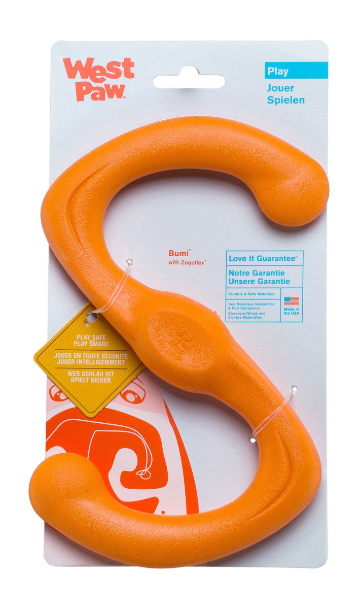 Іграшка для собак Bumi Large Tangerine/Бумі S-подібна велика оранжева 24см