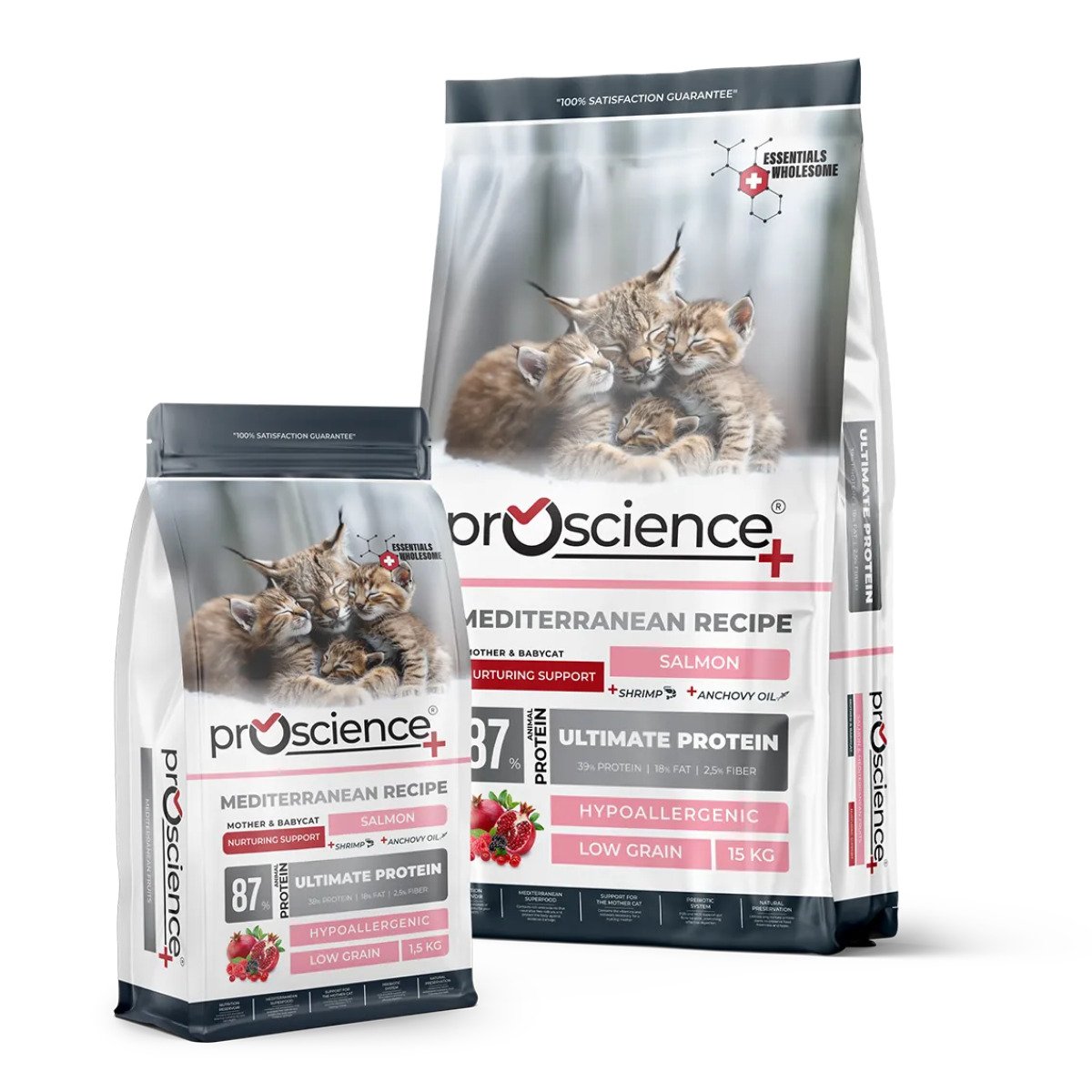 Сухий корм для вагітних, лактуючих кішок та кошенят ProScience Mother & Baby Cat Salmon, 1,5 кг