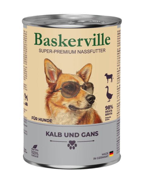 Baskerville HF Консерви для собак. Телятина та м'ясо гуски (400г)
