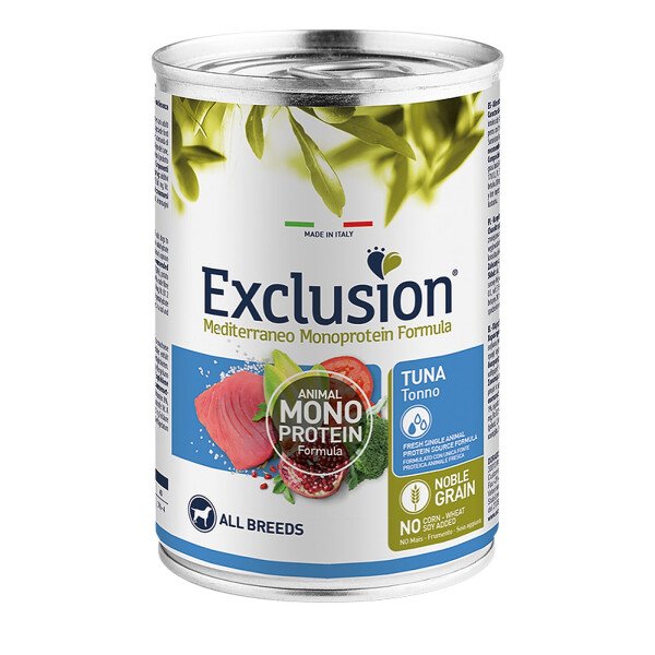 Вологий корм для собак Exclusion з тунцем, 400 г