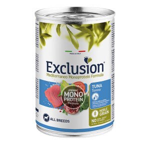 Вологий корм для собак Exclusion з тунцем, 400 г