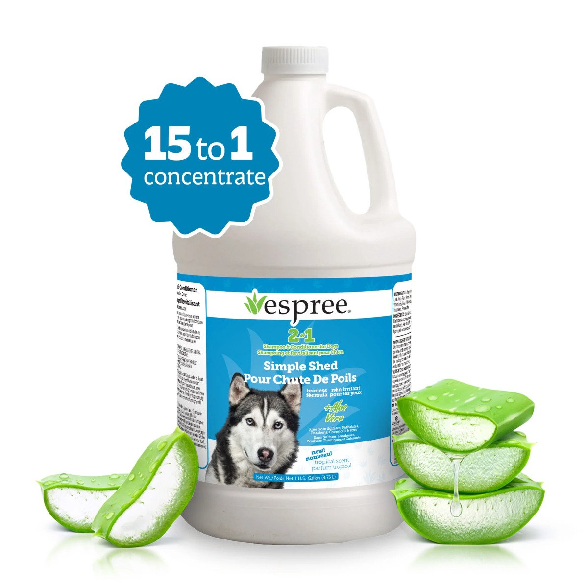 ESPREE Simple Shed Dog Shampoo&Conditioner 2in1 3,79 л