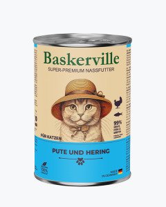 Baskerville Індичка та оселедець — вологий корм для котів, 400 г