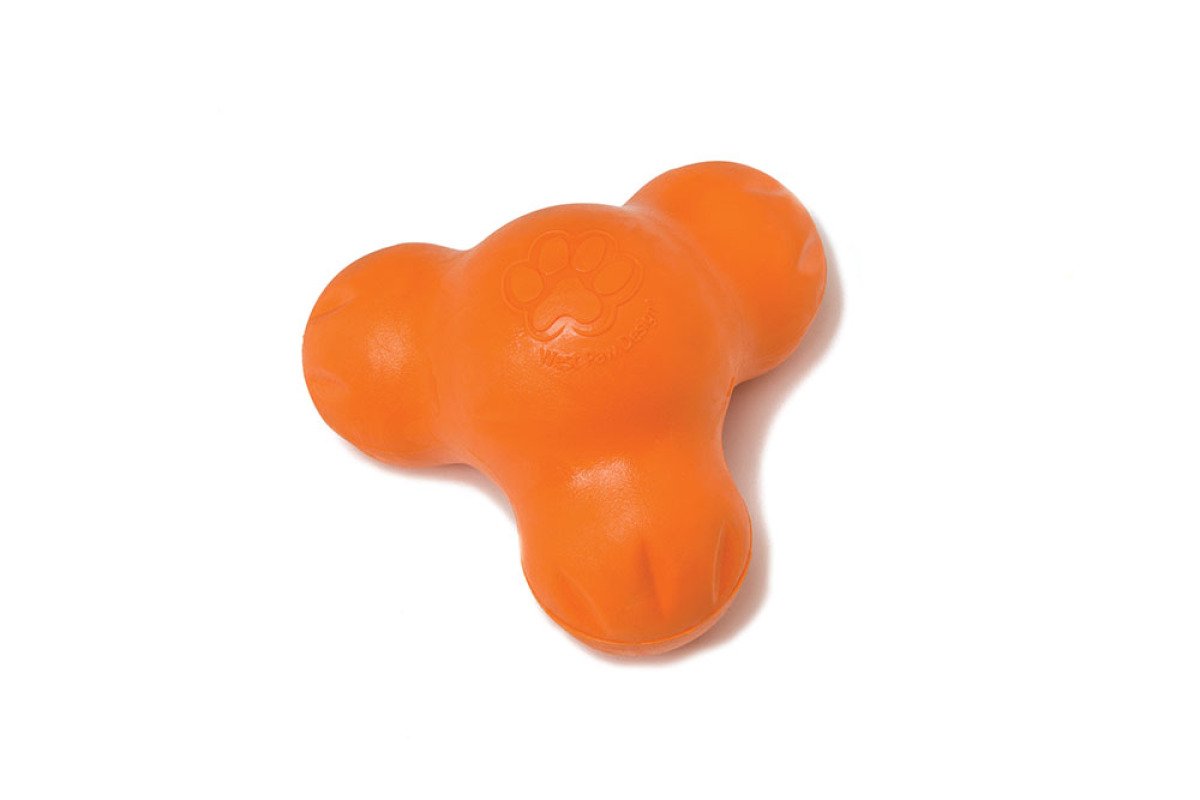 Іграшка для собак Tux Large Tangerine/Тукс д/ласощів вел. оранжевий 13см