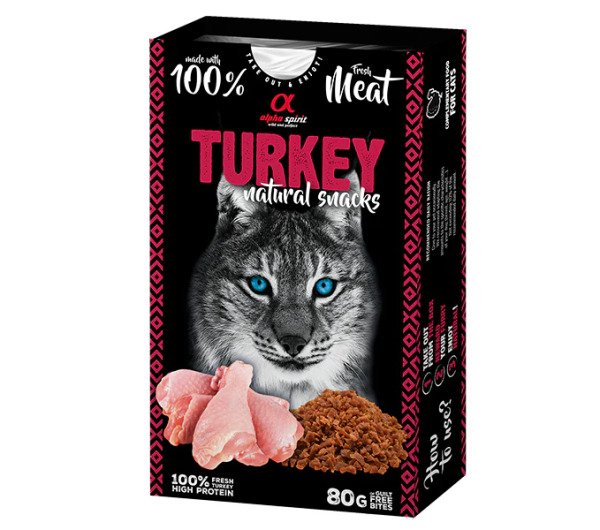 AS CAT NATURAL SNACK TURKEY/Н/в ласощі д/котів Натурал Снек виз Торкі 80 г
