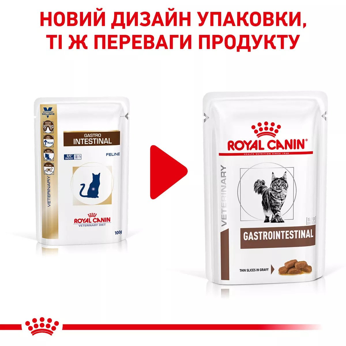 Вологий корм для котів Royal Canin GastroIntestinal Cat Pouches, 85 г