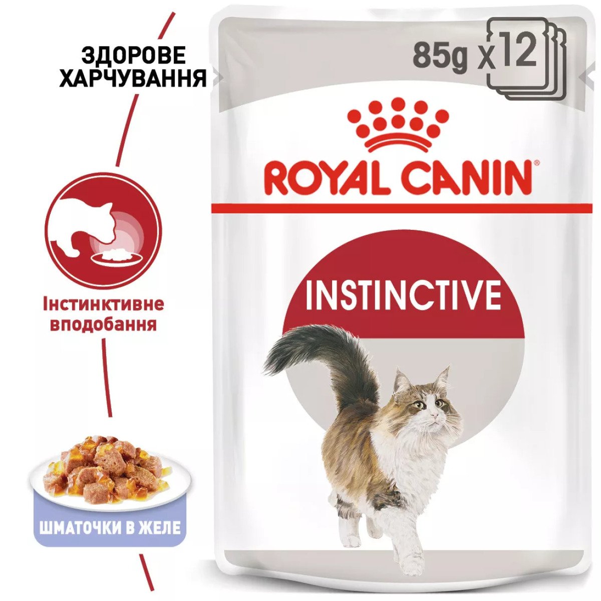 Вологий корм для котів Royal Canin Instinctive In Jelly, 85 г