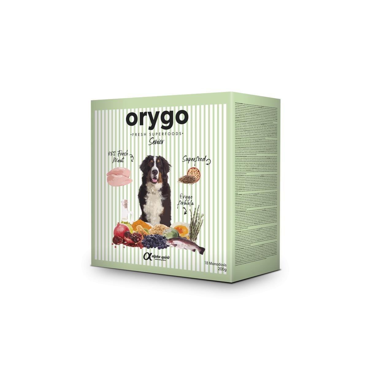 Orygo Senior 3.6 kg box/Н/в корм д/літніх собак Оріго Сеньйор 3,6 Кг (18х200г)