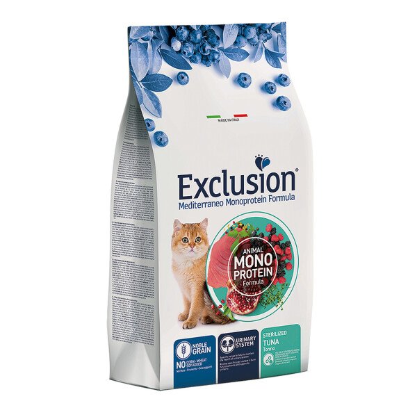 Exclusion Mediterraneo Noble Grain Cat Tuna, Сухий корм для стерилізованих котів 300 г