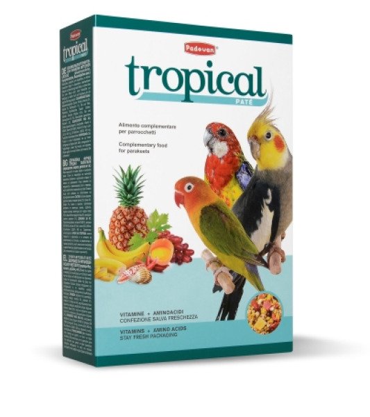 Tropical Patee 700g/Додатк. м'який корм д/серед. папуг Падован Тропікал Пате 700г