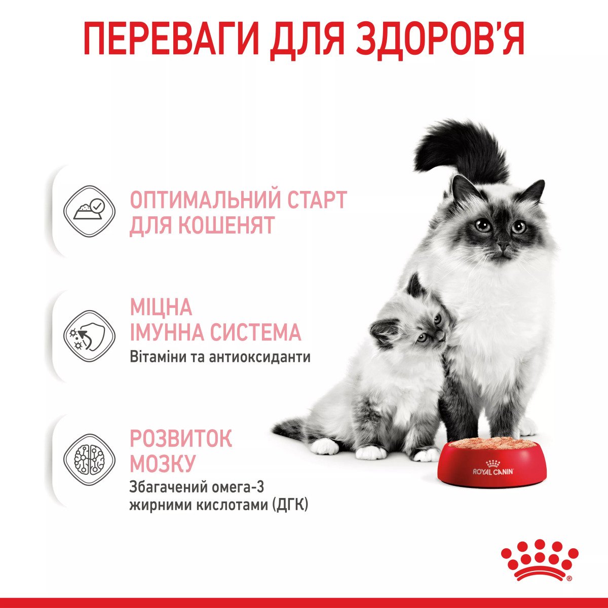 Вологий корм для кошенят Royal Canin Mother & Babycat Ultra Soft Mousse, 195 г